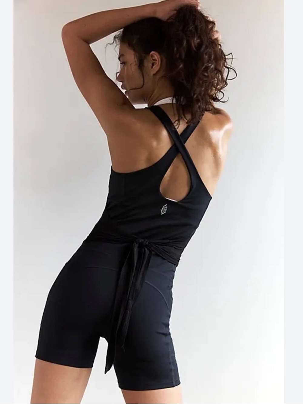 FP Movement Front Runner Runsie Black XS One Piece Romper Running Shorts